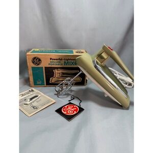 GE Avocado Green M47 Hand Mixer 1965 Vintage Retro Atomic MCM Appliance WORKS!